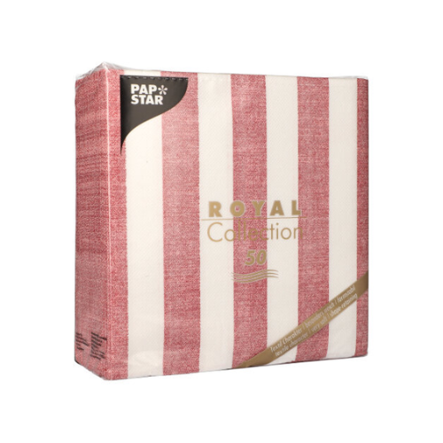 Pack 50 Napkins "ROYAL Collection" 1/4 fold 40 cm x 40 cm "Lines"