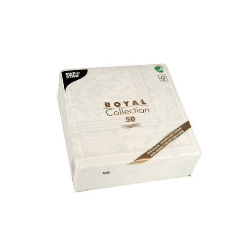 Pack 50 Napkins "ROYAL Collection" 1/4 fold 40 cm x 40 cm "Ornaments"