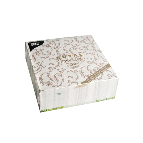 Pack 50 Napkins "ROYAL Collection" 1/4 fold 40 cm x 40 cm "Damascato"