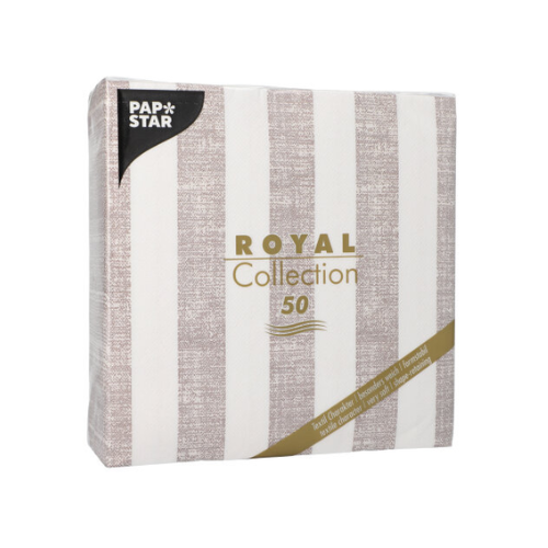 Pack 50 Napkins "ROYAL Collection" 1/4 fold 40 cm x 40 cm "Lines"