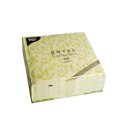 Pack 50 Napkins "ROYAL Collection" 1/4 fold 40 cm x 40 cm "Damascato"