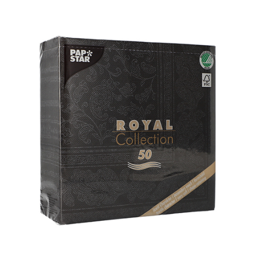 Pack 50 Napkins "ROYAL Collection" 1/4 fold 40 cm x 40 cm "Ornaments"