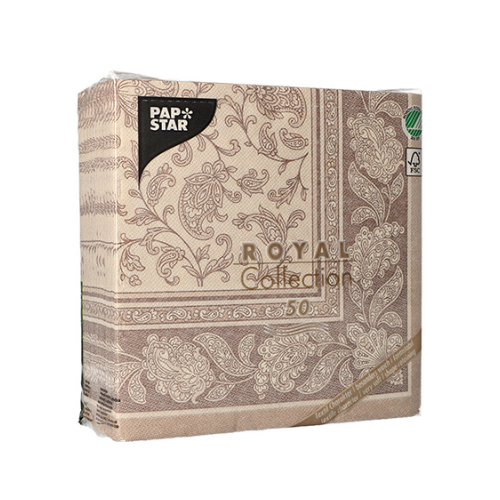 Pack 50 Napkins "ROYAL Collection" 1/4 fold 40 cm x 40 cm "Ornaments"