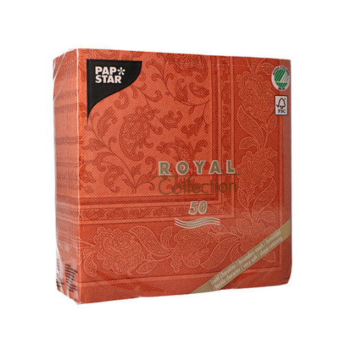 Pack 50 Napkins "ROYAL Collection" 1/4 fold 40 cm x 40 cm "Ornaments"