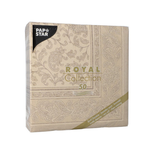 Pack 50 Napkins "ROYAL Collection" 1/4 fold 40 cm x 40 cm "Ornaments"