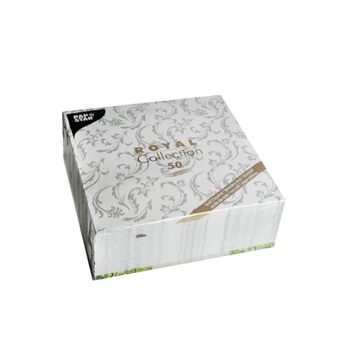 Pack 50 Napkins "ROYAL Collection" 1/4 fold 40 cm x 40 cm "Damascato"