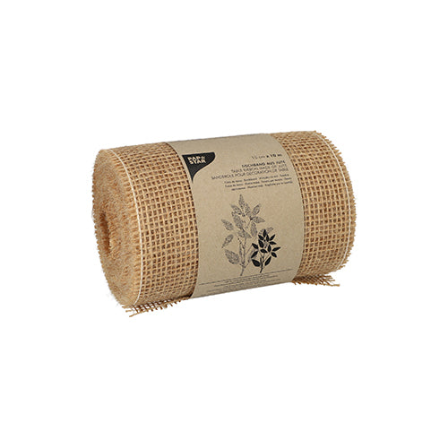 Decorative Ribbon Jute 10 m x 15 cm nature on roll