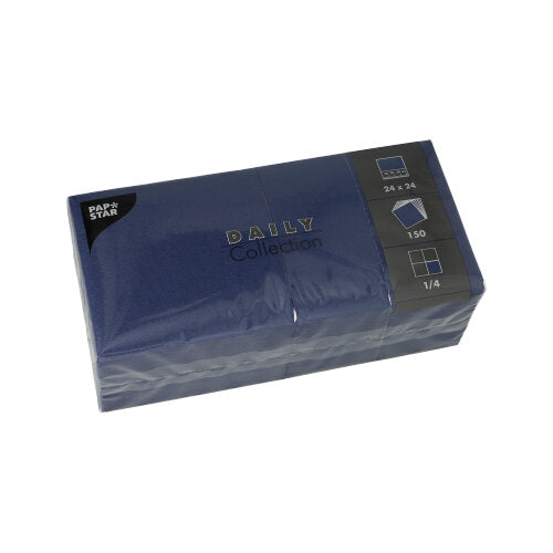 Pack 150 Napkins 'Daily Collection' 1/4 fold 24x24cm