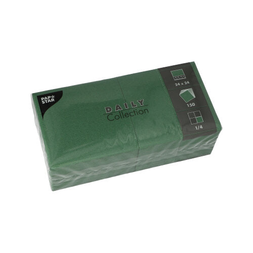 Pack 150 Napkins 'Daily Collection' 1/4 fold 24x24cm