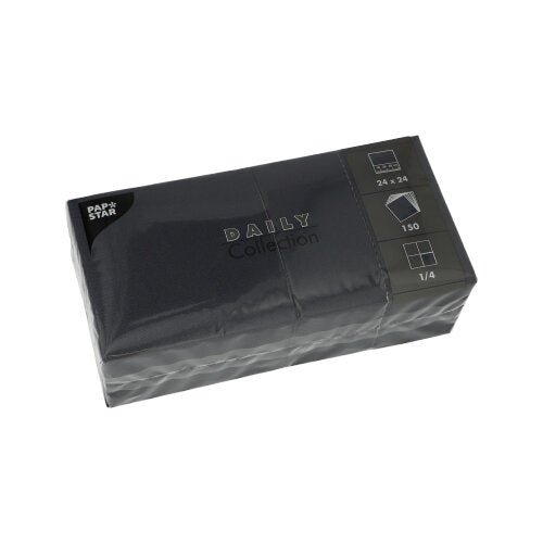 Pack 150 Napkins 'Daily Collection' 1/4 fold 24x24cm