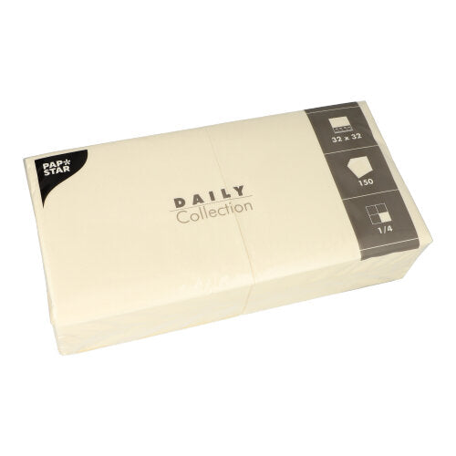 Pack 150 Napkins Daily Collection 1/4 fold 32 cm x 32 cm