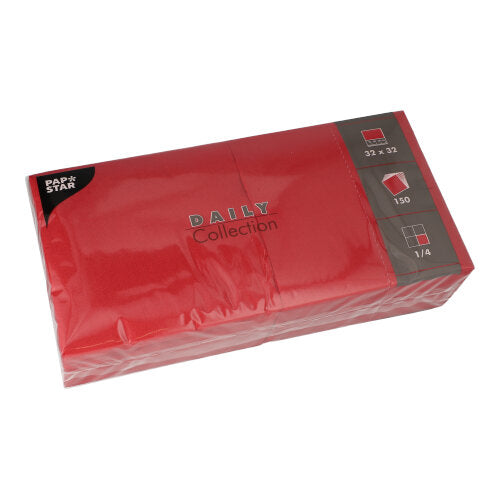 Pack 150 Napkins Daily Collection 1/4 fold 32 cm x 32 cm