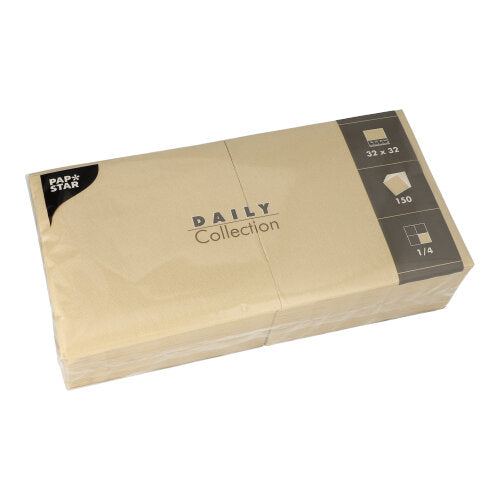 Pack 150 Napkins Daily Collection 1/4 fold 32 cm x 32 cm