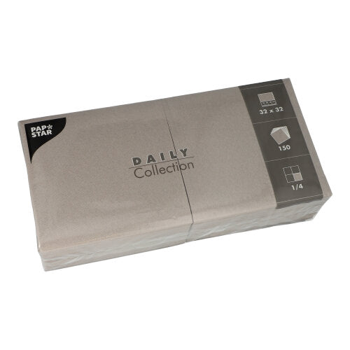 Pack 150 Napkins Daily Collection 1/4 fold 32 cm x 32 cm