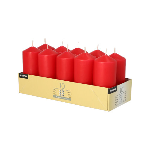 Pack 10 Pillar candles Ø 40 mm · 90 mm