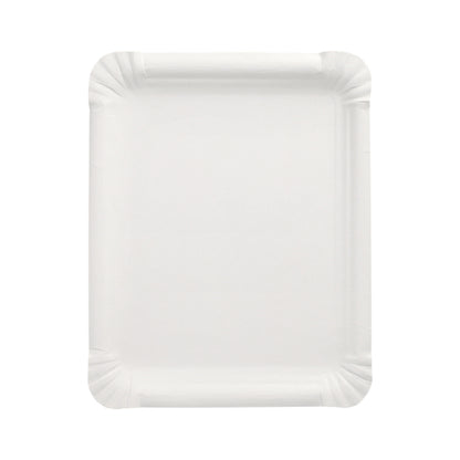 Pack 250 Plates, Paper "pure" square 16,5 cm x 20 cm white