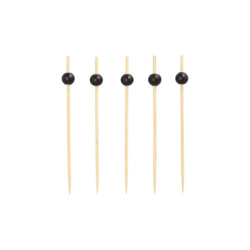 Pack 250 Fingerfood Black Pearl Picks 12.5cm