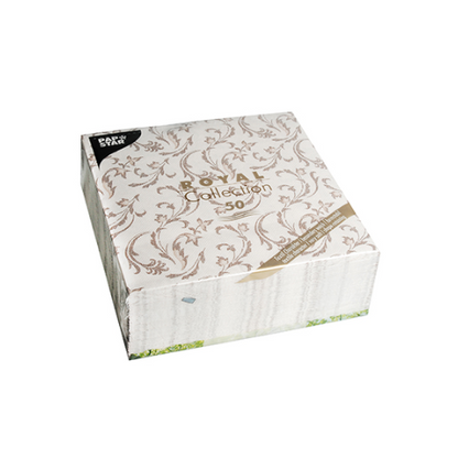 Pack 50 Napkins "ROYAL Collection" 1/4 fold 40 cm x 40 cm "Damascato"