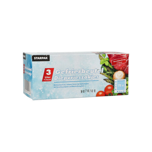 Pack 75 Freezer bags 25x32cm