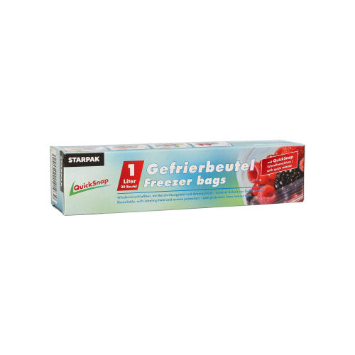 Pack 20 Quicksnap freezer bags 18x20cm