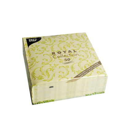 Pack 50 Napkins "ROYAL Collection" 1/4 fold 40 cm x 40 cm "Damascato"