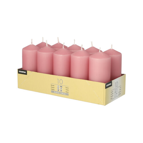 Pack 10 Pillar candles Ø 40 mm · 90 mm
