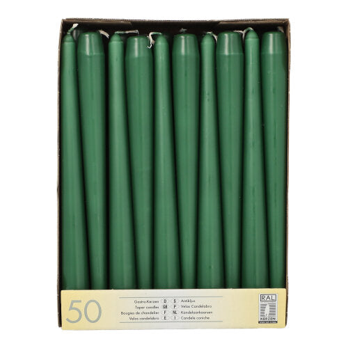 Pack 50 Taper candles Ø 2.2 cm · 25 cm (10 inch)