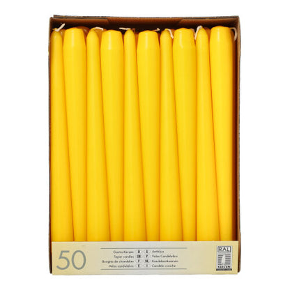 Pack 50 Taper candles Ø 2.2 cm · 25 cm (10 inch)