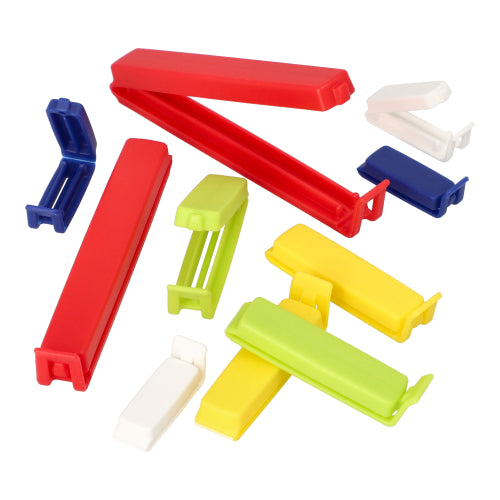 Pack 10 Closing-clips assorted colours