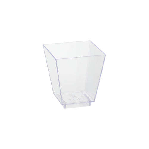 Pack 50 Fingerfood bowls square 50ml 5x4.5cm crystal clear