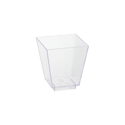 Pack 50 Fingerfood bowls square 50ml 5x4.5cm crystal clear