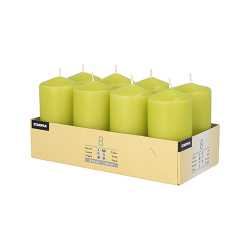 Pack 8 Pillar candles Ø 50 mm · 100 mm