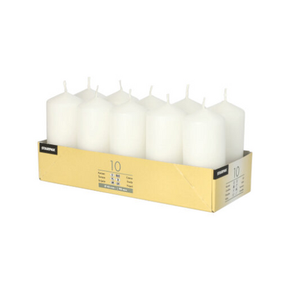 Pack 10 Pillar candles Ø 40 mm · 90 mm