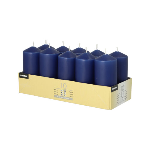 Pack 10 Pillar candles Ø 40 mm · 90 mm