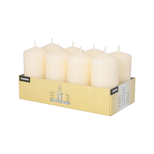 Pack 8 Pillar candles Ø 50 mm · 100 mm