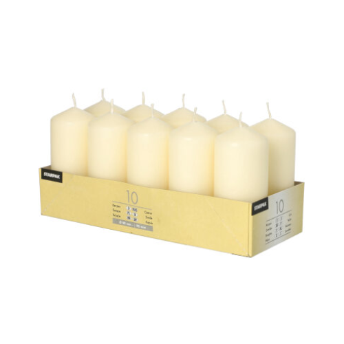 Pack 10 Pillar candles Ø 40 mm · 90 mm