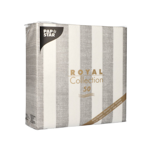 Pack 50 Napkins "ROYAL Collection" 1/4 fold 40 cm x 40 cm "Lines"