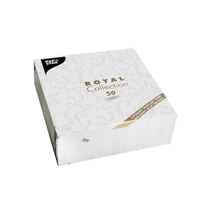 Pack 50 Napkins "ROYAL Collection" 1/4 fold 40 cm x 40 cm "Damascato"