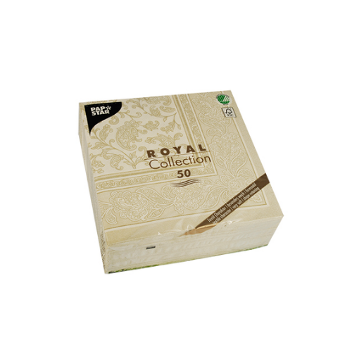 Pack 50 Napkins "ROYAL Collection" 1/4 fold 40 cm x 40 cm "Ornaments"