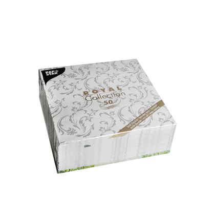 Pack 50 Napkins "ROYAL Collection" 1/4 fold 40 cm x 40 cm "Damascato"