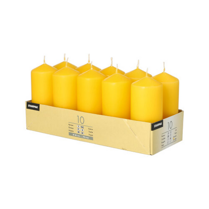 Pack 10 Pillar candles Ø 40 mm · 90 mm