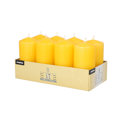 Pack 8 Pillar candles Ø 50 mm · 100 mm