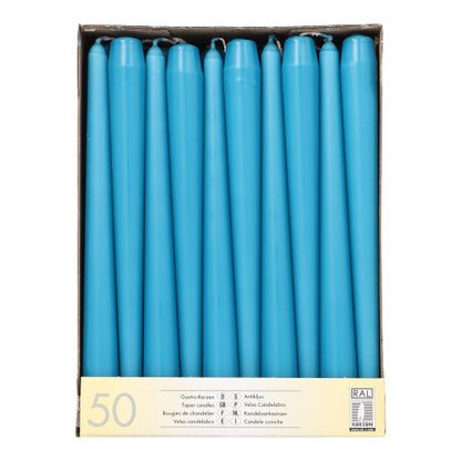Pack 50 Taper candles Ø 2.2 cm · 25 cm (10 inch)