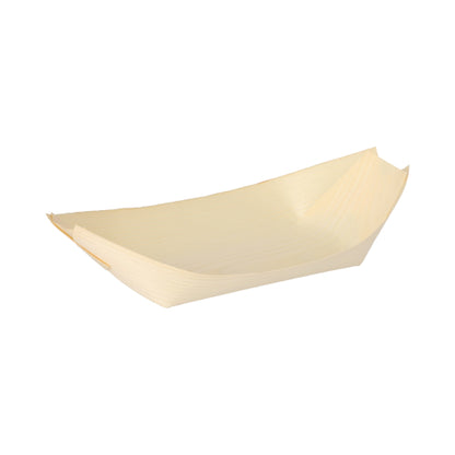 Pack 50 Fingerfood wood bowls 'Boat'
