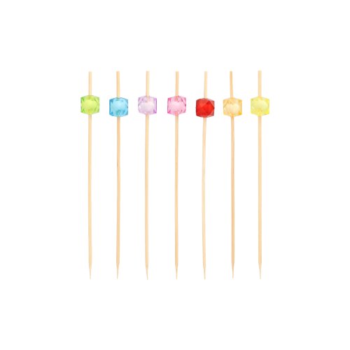 Pack 100 Fingerfood picks 12cm assorted colours