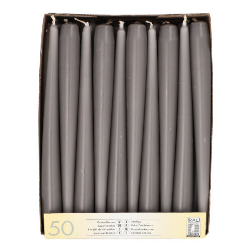 Pack 50 Taper candles Ø 2.2 cm · 25 cm (10 inch)