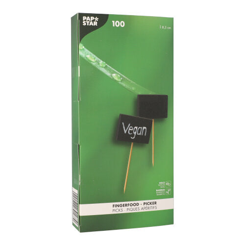 Pack 100 Fingerfood Blackboard Picks 8.5cm