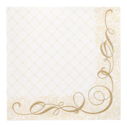 Pack 50 Royal Collection 1/4 fold 40x40cm gold 'Megan'