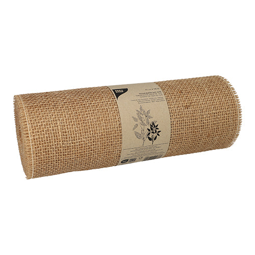 Decorative Ribbon Jute 10 m x 30 cm nature on roll