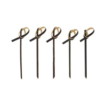Pack 250 Fingerfood pick 6cm black 'Knot'